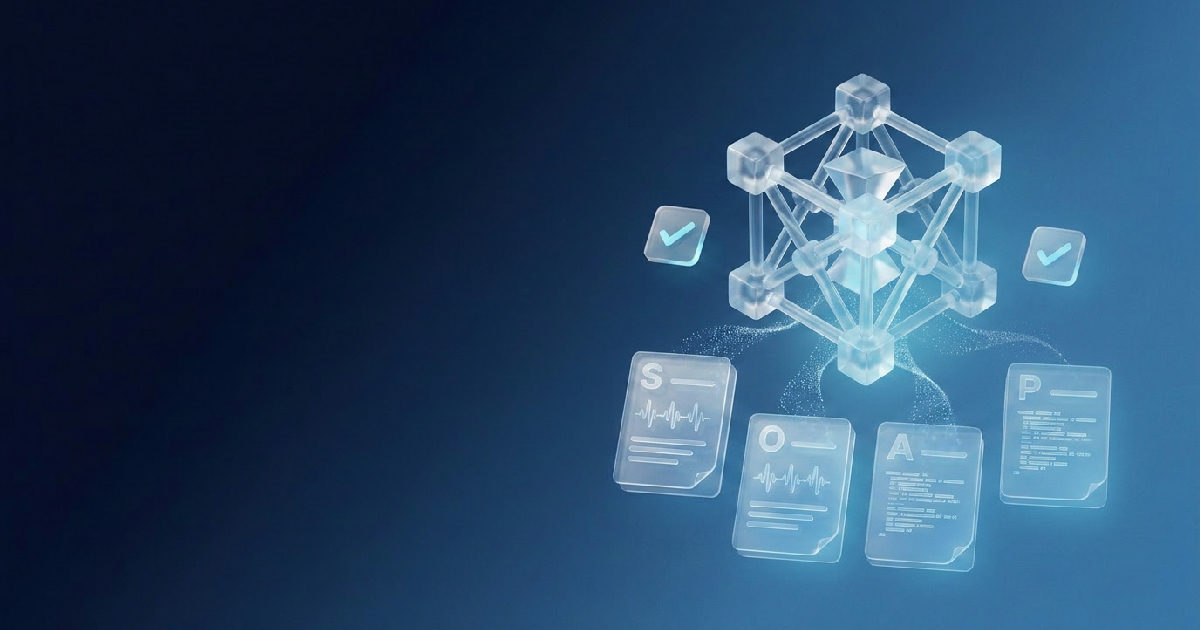 Editorial illustration about SOAP note automation — MedicMic